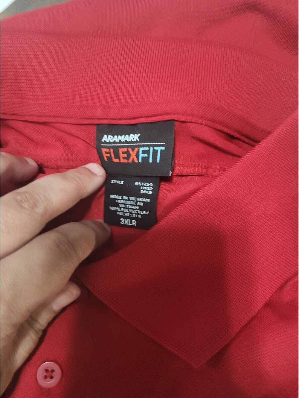 Aramark FLEXFIT Red Polo Shirt 3XLR